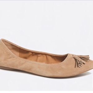 J. Crew Stretch Suede Tassel flats